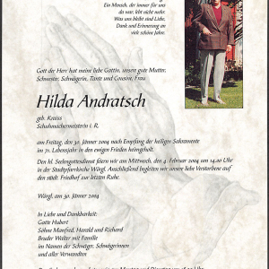 Andratsch Hilda Geb. Kraiss G